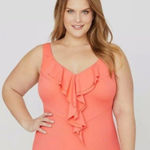 Catherines  plus‎ size one piece swimsuit coral size 22W Photo 0