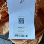 Sleeper Atlanta Linen Off-Shoulder Midi Dress Coral Orange Size Medium NWT Photo 10