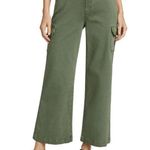 Paige Carly Wide Leg Ankle Cargo Pants Ivy Green NWT Size 27 Photo 1