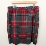 Pendleton | Vintage Red Gray Yellow Tartan Plaid Pencil Straight Skirt | Size 16 Photo 3