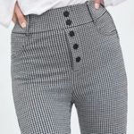 ZARA Black & White Gingham Hi-Rise Skinny Leggings Pants Button Details Size XS Photo 5