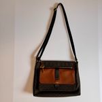 Fossil  Kinsley Crossbody Black Cloth Monogram With‎ Leather Accent Academia Bag Photo 1