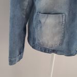 Tian Mei Distressed Light Blue Jean Jacket Size L Size L Photo 6