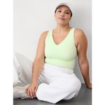  S Athleta Transcend V-Neck Crop Sports Bra Mint Tint Small D-DD Photo 2