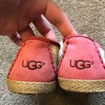UGG  Catrin Crochet Slip Ons Coral Red Pink Beige Espadrille LEATHER Flats US 8 Photo 8