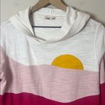 Faherty  Hoodie Sun and Wave Organic Cotton Sweatshirt Womens Size Large Photo 1