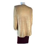 Onyx Nite by Wendye Chaitin gold shimmer open cardigan womens size 10​​ Gray Size M Photo 6
