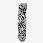 August Silk dress Med black white floral sleeveless silk long Photo 2