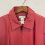 Elisabeth Genuine Pink Red Women's Leather Jacket Size 1X Photo 1