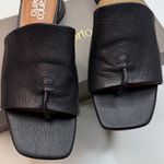 Franco Sarto  Women's Loran Stacked Heel Slide Dress Sandals-Blk Leather-Size 7.5 Photo 9