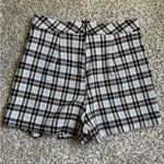Altar'd State  Black and White Asymmetrical Wrap Skort Preppy Plaid School Girl Photo 5