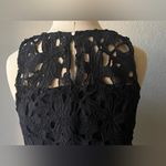Black Sleeveless Floral Cutout Shirt Size Small Photo 4