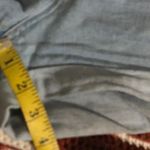 Light Wash Blue Denim Jean Paper Bag Elastic Scrunch Ruched Waist Shorts High Rise Mom Fit Cuffed Photo 5