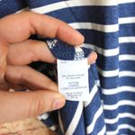 J.Crew  | Blue & White Racerback Striped Maxi Dress with Side Slits Photo 6