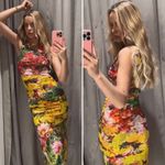 ZARA PRINTED TULLE DRESS Flowers Size S Photo 2