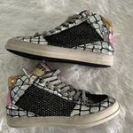 P448 New  Queens Mid-Top Sneakers‎ in Croco Leather & Glitter Mesh Shoes 35 Photo 6