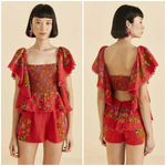 Farm Rio ππ Red Tropical Romance Romper XL NWT Photo 1