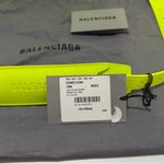 Balenciaga New  Leather Car Flap Shoulder Bag Fluorescent Yellow Made in Italy Photo 12