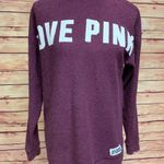 PINK - Victoria's Secret Victoria’s Secret PINK Burgundy Maroon Terry Cloth Oversized Sweater, Size XS Photo 0