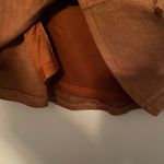 She & Sky Brown Faux Suede Wrap Gored Skirt With Side Tie Photo 3