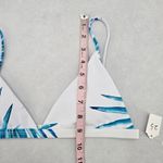 White Floral Padded Sports Bra Active Bikini Bralette Swim Top S Small Photo 3