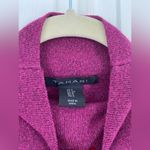 Tahari Mock Neck Women’s sweater Magenta Floral Crystal Cufflinks Size M Photo 3