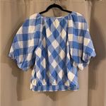 Lane Bryant  Blue and White Checkered Top Photo 1