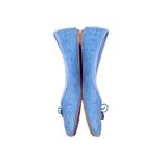 Tory Burch CHELSEA LIGHT OCEAN BLUE BALLET TOE BOW CHARM ROUND TOE FLATS 7 Photo 3