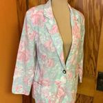 Vtg 80s pastel floral blazer Pink Size M Photo 3