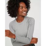 Aerie OFFLINE by Big Chill Seamless Long Sleeve T-Shirt Stone Gray Medium Photo 10