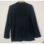 Madewell Women's Black Collarless One-Button Blazer
Jacket with Pockets Size 10 Photo 3