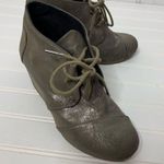 Toms  Metallic Lace Up Desert Wedge Ankle Bootie629 Photo 6