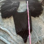 Free People Intimately Kill the Lights Bodysuit Black Tulle Ruffle Sleeve small Photo 11