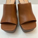 Torrid Platform Mule Womens 9.5 Cognac Brown Block Heel Square Toe NWT Photo 8