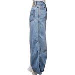 American Eagle  Y2K Denim Maxi Skirt Size 0  Light Wash Cotton Indie Minimalist Photo 3