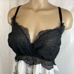 Cacique  Black & White Floral Print Lace Bodice Short Sleep Dress 18/20 Photo 2
