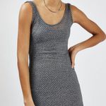 Topshop Gray Fishnet Spandex Sleeveless Bodycon Dress Size 2 Photo 1