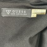 Guess  Vintage Black Pleather Mini Dress Size 2 Sleeveless Faux Leather Party Photo 9