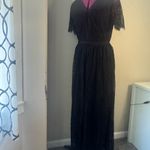 Elegant Black Lace Maxi Dress Photo 3