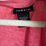 Torrid Womens Top Sz 1 1X 14 16 Coral Slub Knit V Neck Short Sleeve Tee Shirt Photo 5