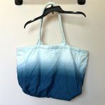 Athleta  Bag Beach  Gym  Tote Bag Blue Canvas Shopping Photo 1