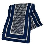 Vineyard Vines  Silk Feel Scarf Oppenheimer Funds Blue White Rectangle 56x10.5 Photo 0