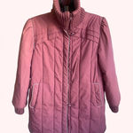 Vintage 1980’s British Mist Puffy Winter Vintage Jacket Pink Sz XL Mauve Pink Photo 0