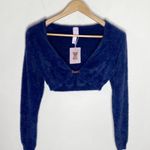 Savage X Fenty by Rihanna Fluff It Up PJ Crop Top in navy size M Photo 2