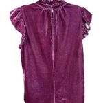 Moodie Velour High Neck Ruffle Cap Sleeve Pink Size Medium Party Occasion Photo 1