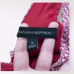Banana Republic Jacquard Midi Dress Womens 6 Red Tweed Christmas Photo 1