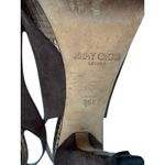 Jimmy Choo  Platform Slingback Peep-toe High Heels in Brown Suede Size 39.5 Photo 7