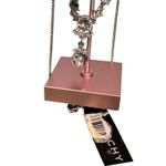 Givenchy  Silver-Tone Multi Crystal Pendant Adjustable Y-Neck Necklace Women Photo 1