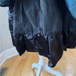 Vintage 80’s Black Teal Satin One Shoulder Prom Dress Sz Small Blue Photo 5