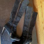 Valdini  Carina black suede knee high heeled boots with soft lining size 9 Photo 1